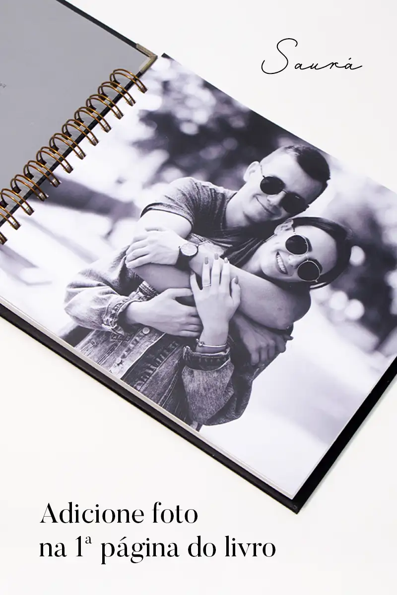 Adicione foto na primeira página do livro