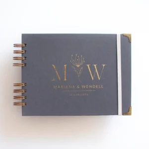 Livro para Fotos e Mensagens de Casamento – Lóris Chumbo