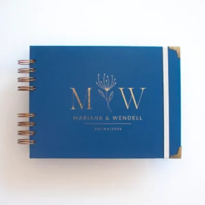 Livro para Fotos e Mensagens de Casamento – Lóris Lazuli