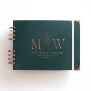 Livro para Fotos e Mensagens de Casamento – Lóris Musgo