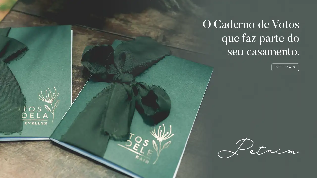 O Caderno de Votos que faz parte do seu casamento