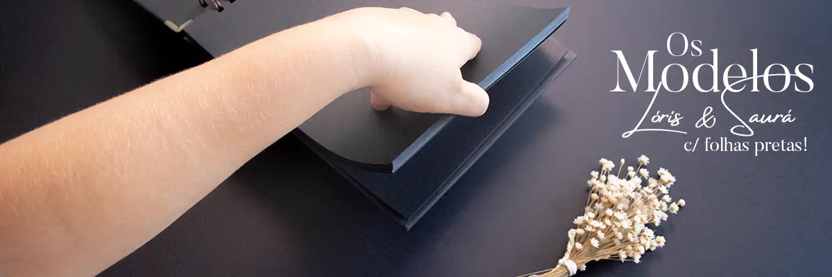 Os modelos Lóris e Saurá com folhas pretas