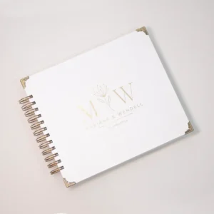 Livro para Fotos e Mensagens de Casamento - Saurá Branco