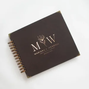 Livro para Fotos e Mensagens de Casamento - Saurá Chocolate