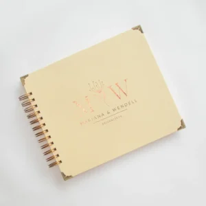 Livro para Fotos e Mensagens de Casamento - Saurá Creme