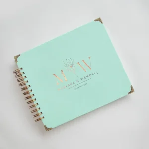 Livro para Fotos e Mensagens de Casamento - Saurá Menta