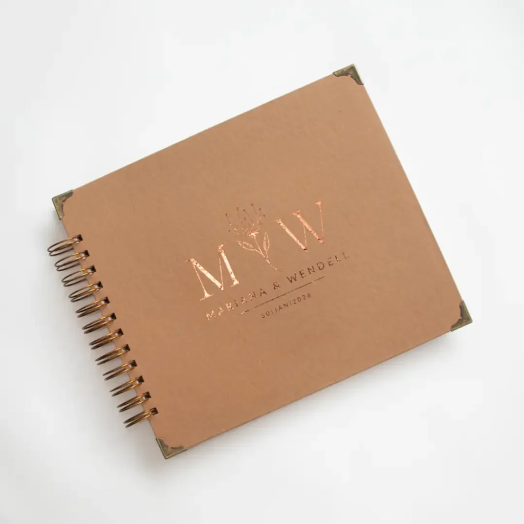 Livro para Fotos e Mensagens de Casamento - Saurá Mocha