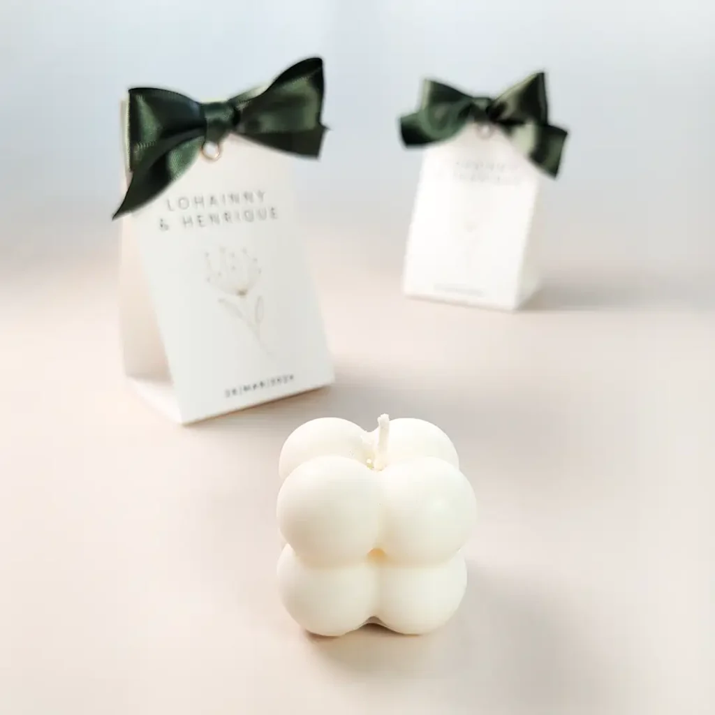 Mini Vela Bubble Aromática Decorativa com Lapela